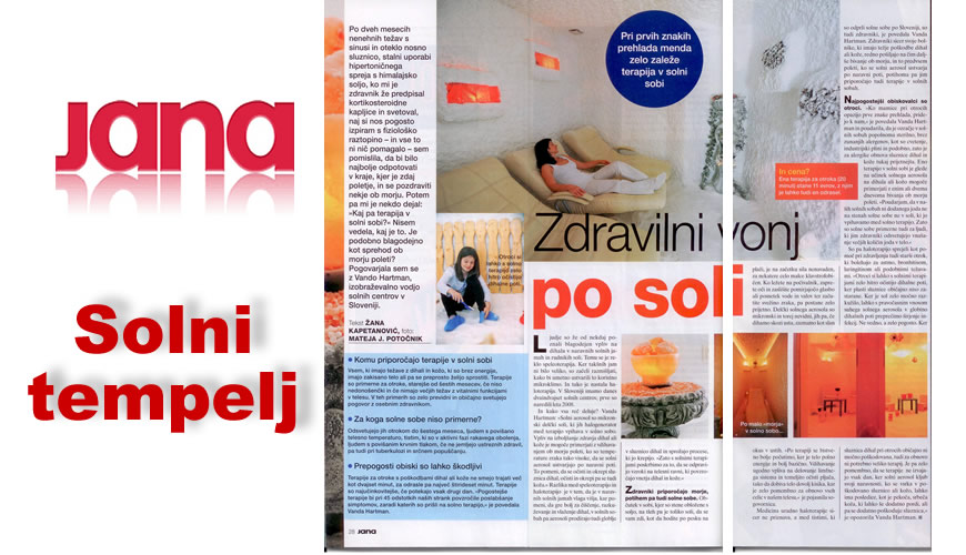 Družinska revija Jana in Solni tempelj o solni terapiji