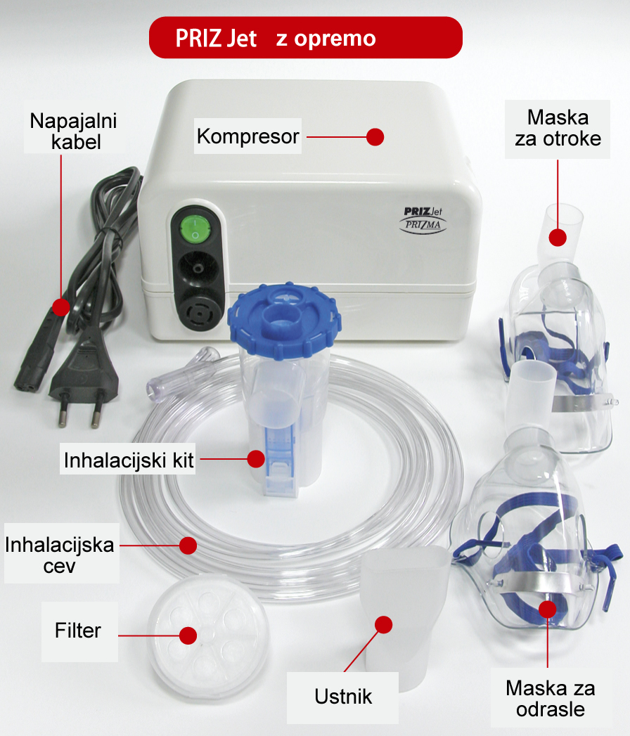Inhalator Prizjet s priborom