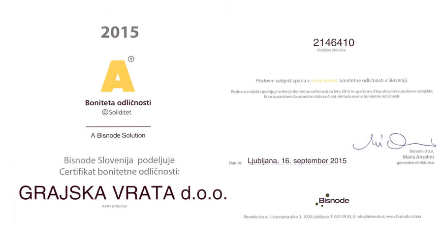 Certifikati ne pomenijo nič, če niso rezultat poštenega in trdega dela …